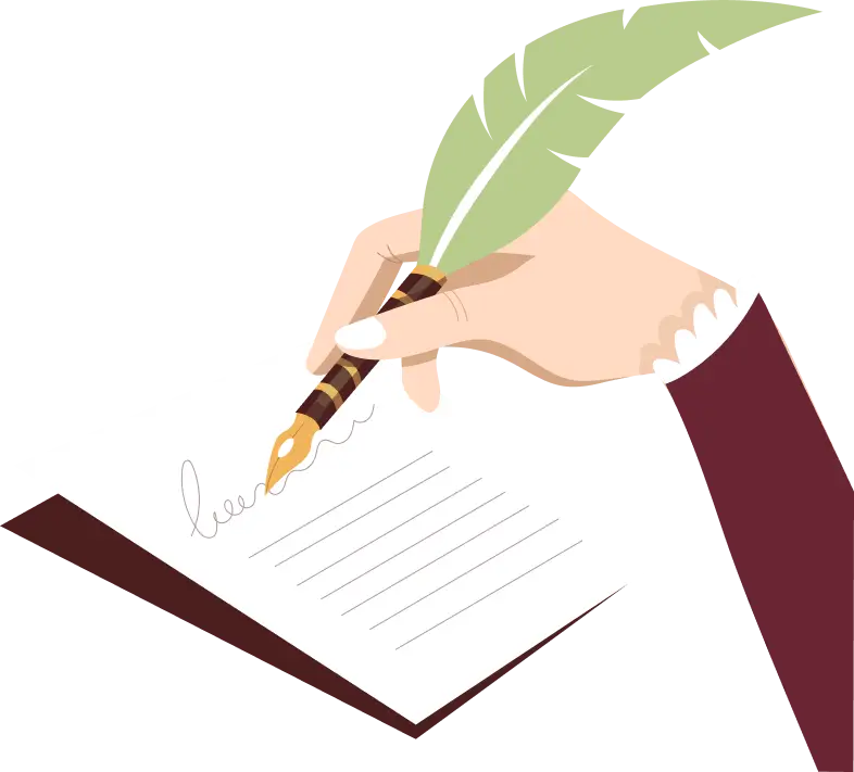 Quill writing